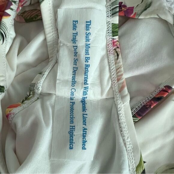 Kona Sol Bandeau Flounce Front Ruched Full Coverage One-Piece Size L  NWOT! - Picture 6 of 6